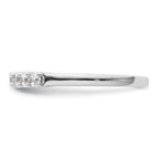 14K White Gold 7-Stone Shared Prong 1/2 carat Complete Round Diamond Band