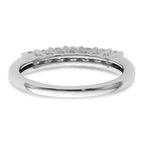 14K White Gold 7-Stone Shared Prong 1/2 carat Complete Round Diamond Band