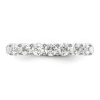 14K White Gold 7-Stone Shared Prong 3/4 carat Complete Round Diamond Band