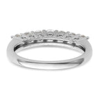 14K White Gold 7-Stone Shared Prong 3/4 carat Complete Round Diamond Band