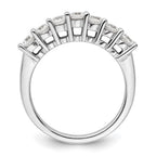 14K White Gold 7-Stone Shared Prong 1 carat Complete Round Diamond Band