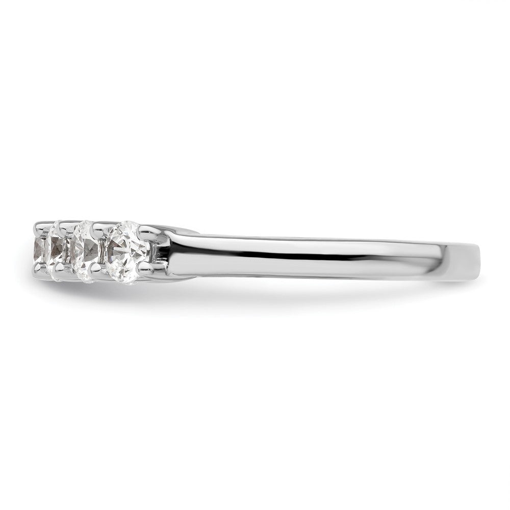 14K White Gold 7-Stone Shared Prong 1 carat Complete Round Diamond Band