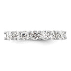 14K White Gold 7-Stone Shared Prong 1 carat Complete Round Diamond Band