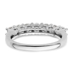 14K White Gold 7-Stone Shared Prong 1 carat Complete Round Diamond Band
