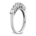 14K White Gold 7-Stone Shared Prong 1 carat Complete Round Diamond Band