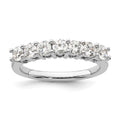 14K White Gold 7-Stone Shared Prong 1 carat Complete Round Diamond Band