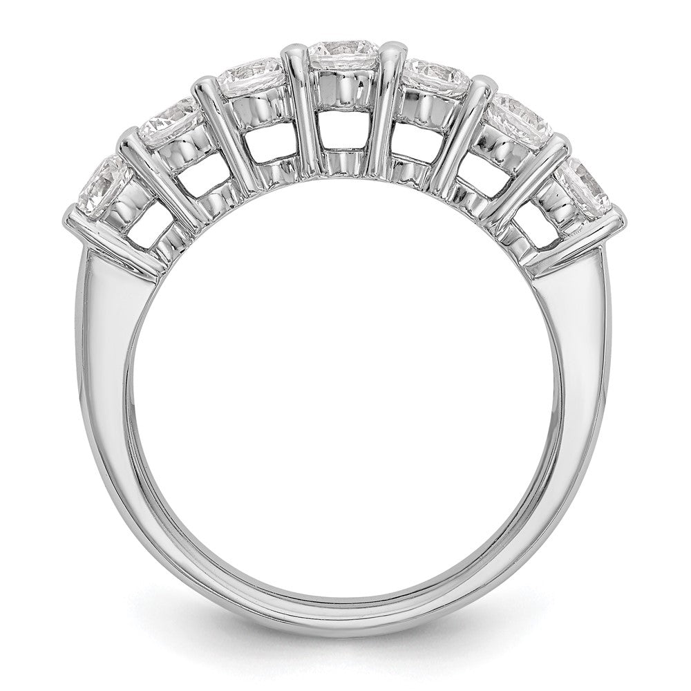 14K White Gold 7-Stone Shared Prong 1.2 carat Complete Round Diamond Band