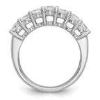 14K White Gold 7-Stone Shared Prong 1.2 carat Complete Round Diamond Band