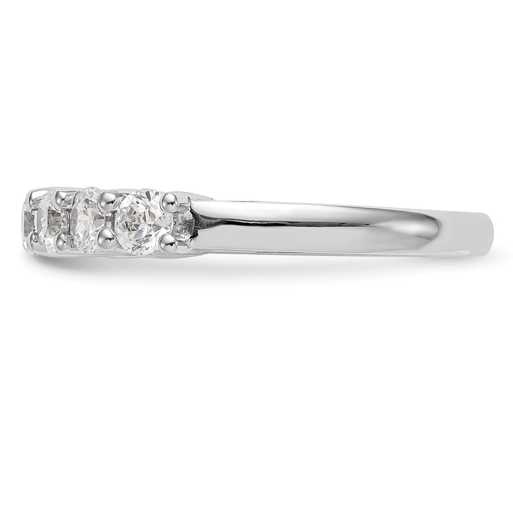 14K White Gold 7-Stone Shared Prong 1.2 carat Complete Round Diamond Band