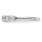14K White Gold 7-Stone Shared Prong 1.2 carat Complete Round Diamond Band