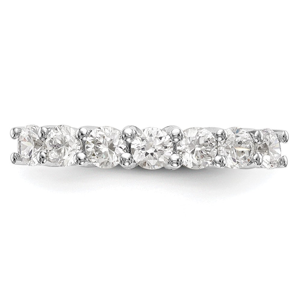 14K White Gold 7-Stone Shared Prong 1.2 carat Complete Round Diamond Band