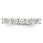 14K White Gold 7-Stone Shared Prong 1.2 carat Complete Round Diamond Band