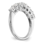 14K White Gold 7-Stone Shared Prong 1.2 carat Complete Round Diamond Band