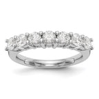 14K White Gold 7-Stone Shared Prong 1.2 carat Complete Round Diamond Band