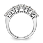 14K White Gold 7-Stone Shared Prong 1.6 carat Complete Round Diamond Band