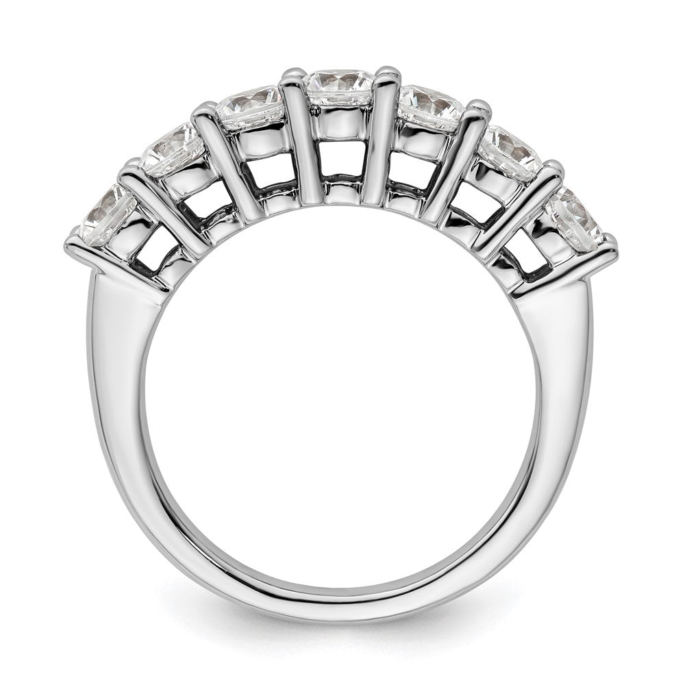 14K White Gold 7-Stone Shared Prong 1.6 carat Complete Round Diamond Band