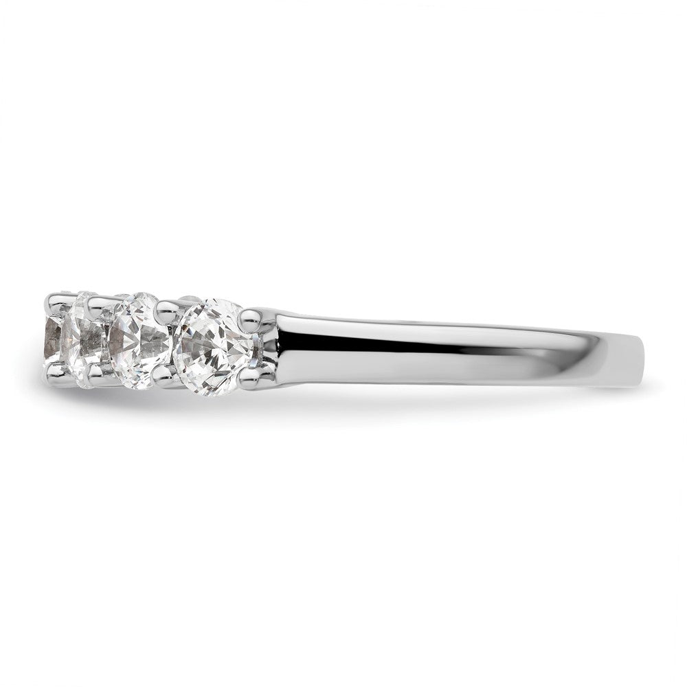 14K White Gold 7-Stone Shared Prong 1.6 carat Complete Round Diamond Band