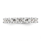 14K White Gold 7-Stone Shared Prong 1.6 carat Complete Round Diamond Band