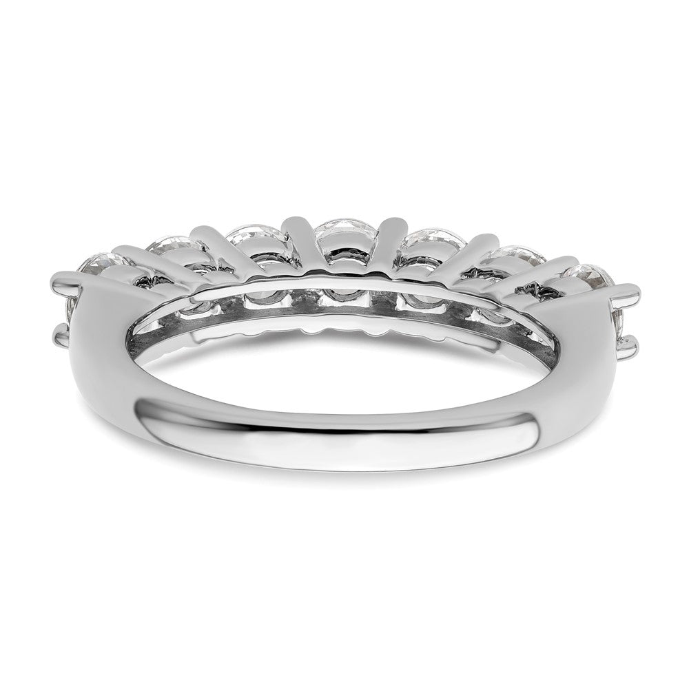 14K White Gold 7-Stone Shared Prong 1.6 carat Complete Round Diamond Band