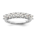 14K White Gold 7-Stone Shared Prong 1.6 carat Complete Round Diamond Band