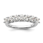 14K White Gold 7-Stone Shared Prong 1.6 carat Complete Round Diamond Band