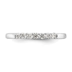 14K White Gold 7-Stone Shared Prong 1/4 carat Complete Round Diamond Band