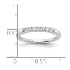 14K White Gold 7-Stone Shared Prong 1/4 carat Complete Round Diamond Band