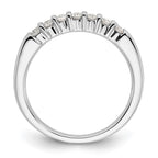 14K White Gold 7-Stone Shared Prong 1/3 carat Complete Round Diamond Band