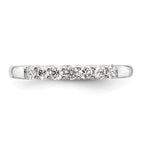 14K White Gold 7-Stone Shared Prong 1/3 carat Complete Round Diamond Band