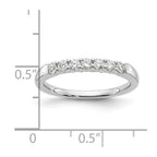 14K White Gold 7-Stone Shared Prong 1/3 carat Complete Round Diamond Band