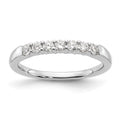 14K White Gold 7-Stone Shared Prong 1/3 carat Complete Round Diamond Band