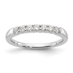 14K White Gold 7-Stone Shared Prong 1/3 carat Complete Round Diamond Band