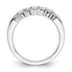14K White Gold 7-Stone Shared Prong 1/2 carat Complete Round Diamond Band