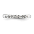 14k White Gold 1/2 carat Lab Grown Diamond VS/SI+ G+ Seven Stone Complete Fashion Band