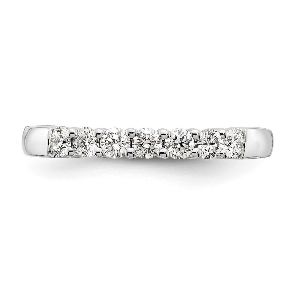 14k White Gold 1/2 carat Lab Grown Diamond VS/SI+ G+ Seven Stone Complete Fashion Band