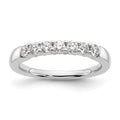 14K White Gold 7-Stone Shared Prong 1/2 carat Complete Round Diamond Band