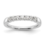 14K White Gold 7-Stone Shared Prong 1/2 carat Complete Round Diamond Band