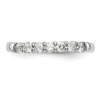 14K White Gold 7-Stone Shared Prong 1/2 carat Complete Round Diamond Band
