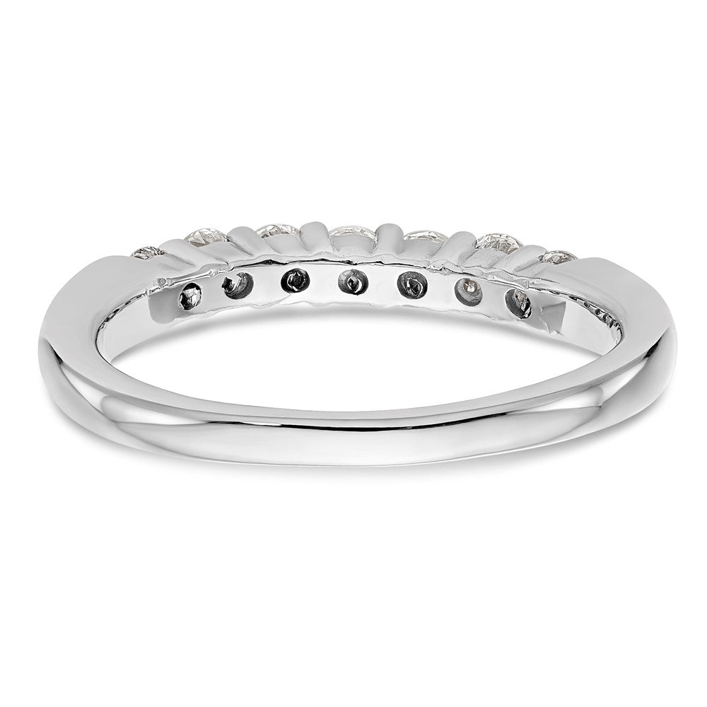 14K White Gold 7-Stone Shared Prong 1/2 carat Complete Round Diamond Band