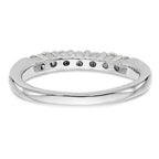 14K White Gold 7-Stone Shared Prong 1 carat Complete Round Diamond Band