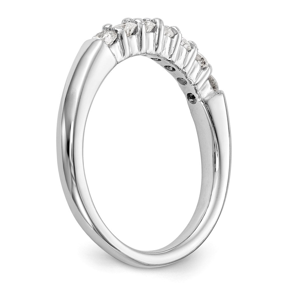 14K White Gold 7-Stone Shared Prong 1 carat Complete Round Diamond Band