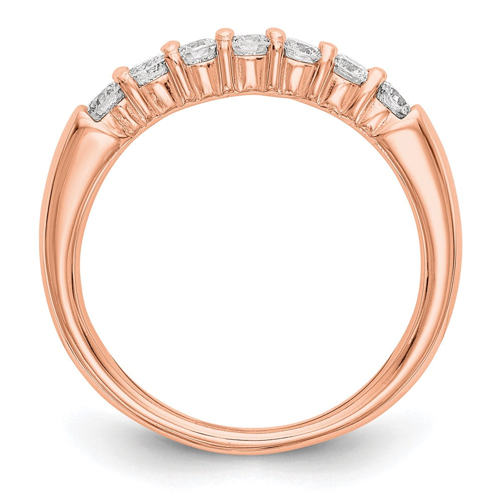 14K Rose Gold 7-Stone Diamond Band