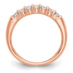 14K Rose Gold 7-Stone Diamond Band