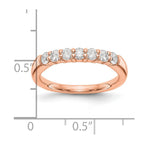 14K Rose Gold 7-Stone Diamond Band