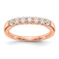 14K Rose Gold 7-Stone Diamond Band