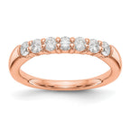 14K Rose Gold 7-Stone Diamond Band