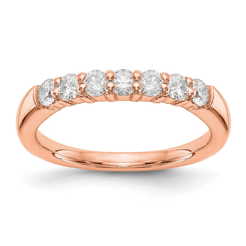 14K Rose Gold 7-Stone Diamond Band