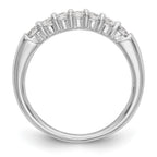 14K White Gold 7-Stone Shared Prong 3/4 carat Complete Round Diamond Band