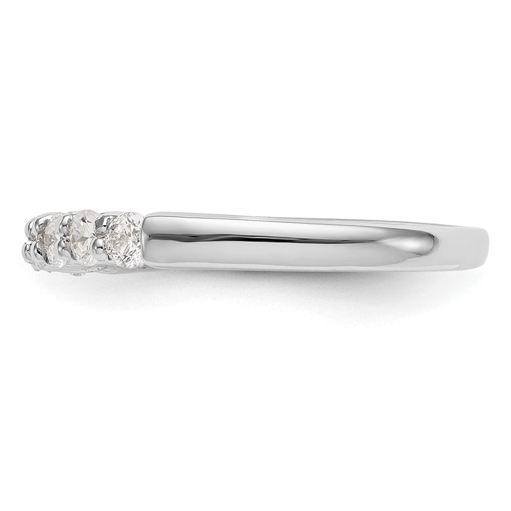 14k White Gold 3/4 carat Lab Grown Diamond VS/SI+ G+ Seven Stone Complete Fashion Band
