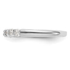 14K White Gold 7-Stone Shared Prong 3/4 carat Complete Round Diamond Band